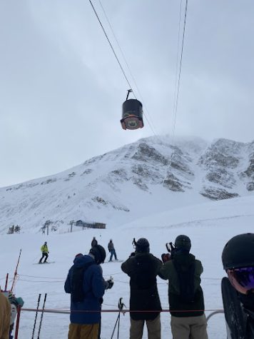Ski lift at Big Sky Resort in Montana.