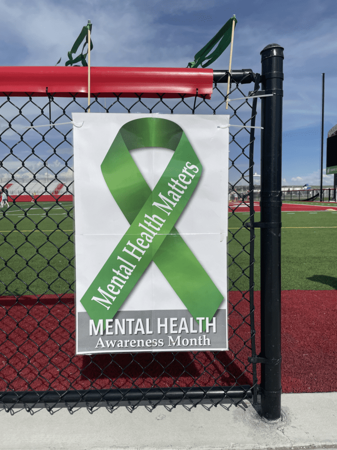These+ribbons+were+put+up+around+the+school+to+represent+mental+health+awareness+